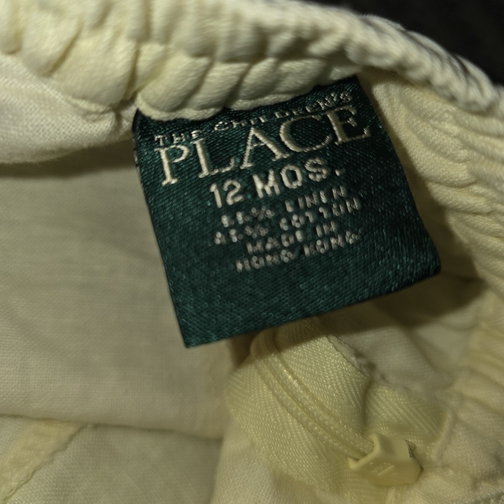 The Children's Place Vintage Yellow Linen Embroidered Pc Outfit Size 12 Months - Picture 13 of 13